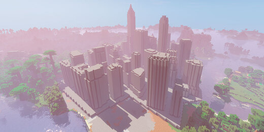 City in Minecraft by using www.craftplicator.com