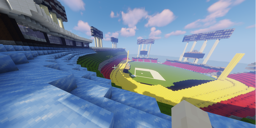 L. A. Dodger Stadium Minecraft model by using www.craftplicator.comPicture