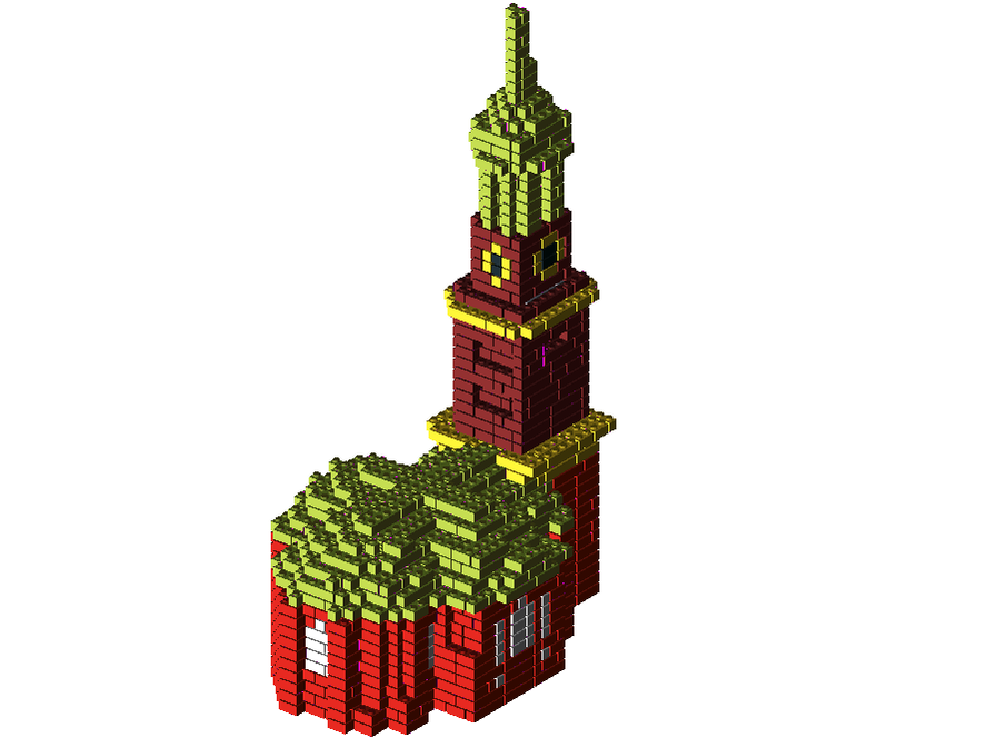 Lego Brick model of St. Michaelis Church, Hamburg (Germany)
